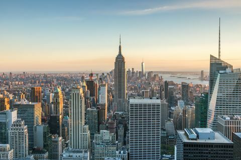 Empire State Building e horizonte de Manhattan, Nova York, EUA