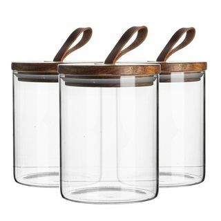 Conjunto de frascos de armazenamento de metal com 3 peças (conjunto de 3)