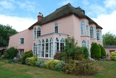 Brookdale - Devon - casa rosa - exterior - força e filhos