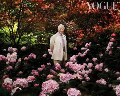 príncipe charles retratado para a edição de dezembro da voga britânica, onde ele discute seu senso de estilo e moda sustentável