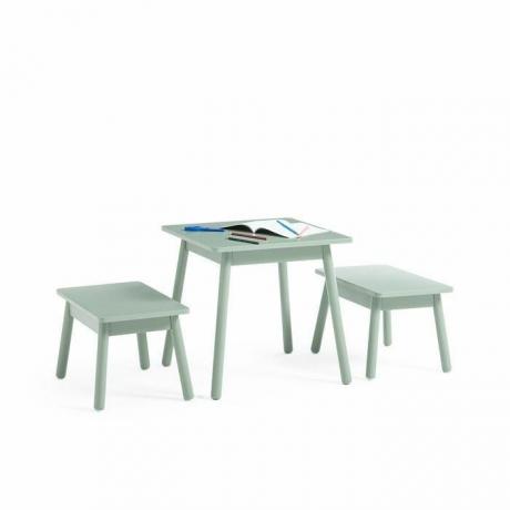 Conjunto Cuadera de Mesa Infantil e 2 Bancos