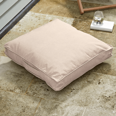 Almofada de chão quadrada para área interna e externa - Blush suave