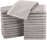 Toalhas de algodão AmazonBasics, 24 pacotes, cinza