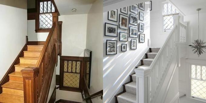 uma escada em uma casa