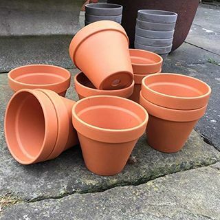 Pequenos vasos de terracota para plantas, pacote de 10